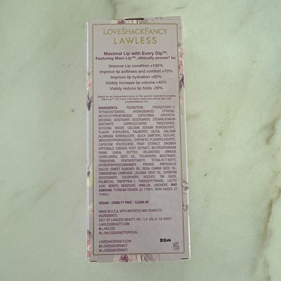 LoveShackFancy Forget The Filler Lip Plumping Smoothing Gloss Happy Thoughts - Picture 2 of 3